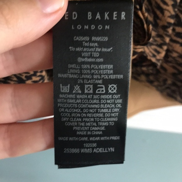 Ted Baker London Adellyn skirt. NWOT Baker sizing Size 2 ( 6 US) Tiered, ruffle. - Picture 7 of 8